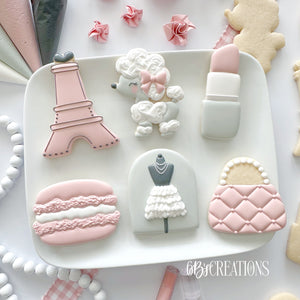 Paris Love - Stencils (3 pack - poodle, macaroon, purse)