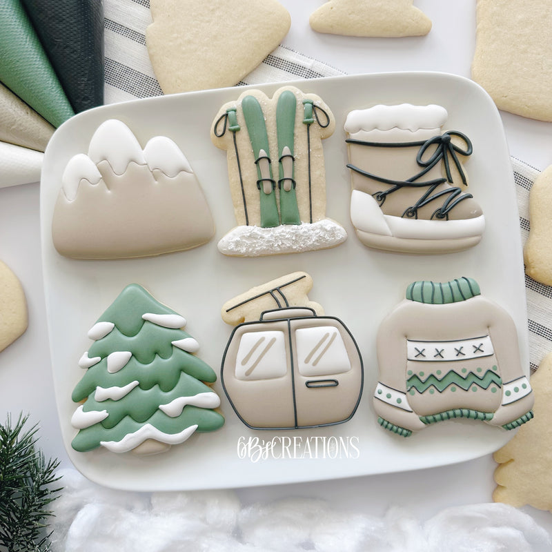 Ski Chalet 2025 - Stencils (6 pack - all cookies)