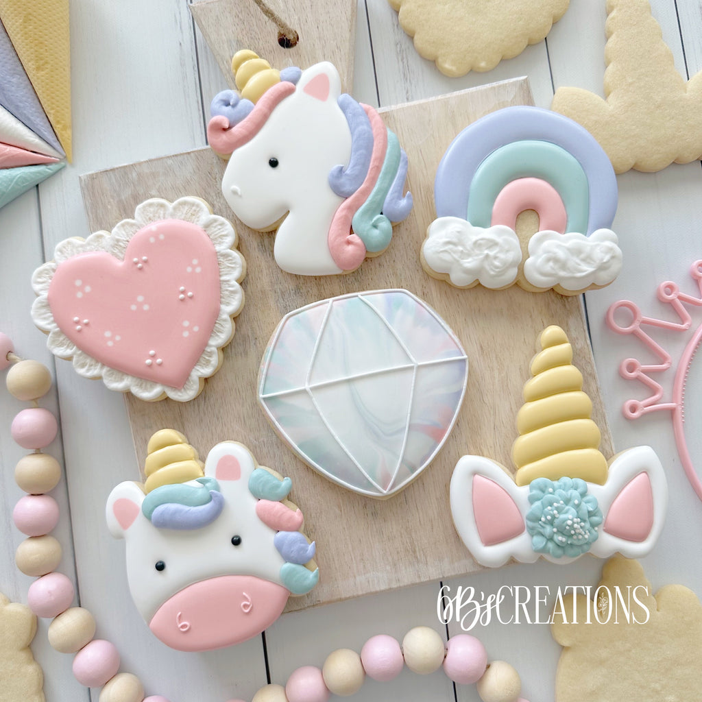 Unicorn - Stencils (5 pack - all but the diamond cookie)