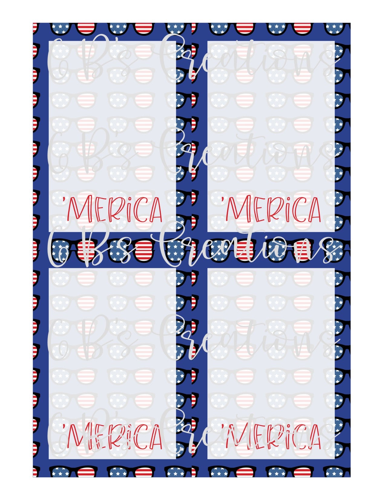 4th of July ('Merica) Printable Cookie Card – 6 B's Creations 4th-of-july-merica-printable-cookie-card-6-b-s-creations