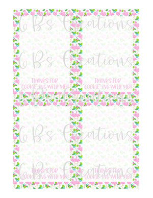 Thank you for "cookie"-ing with me Printable Tag - Flamingo
