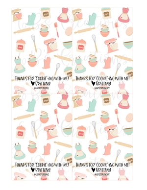 Thank you for "cookie"-ing with me Printable Tag - Custom