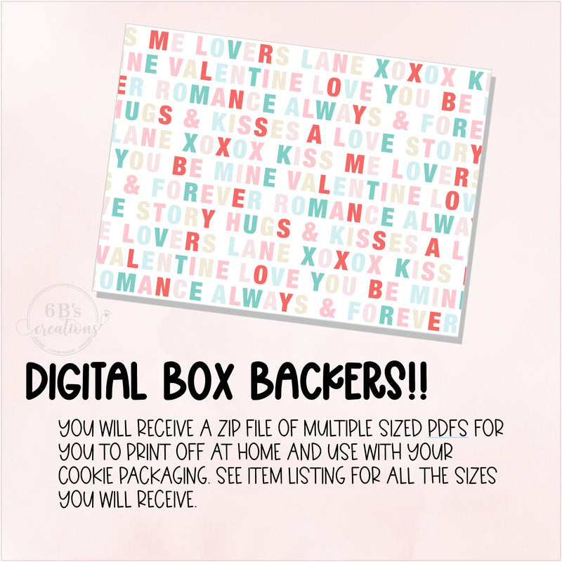 Valentine's Day Writing Box Backers