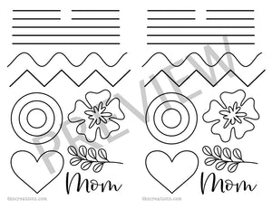 Mother's Day Piping Practice Half Sheet