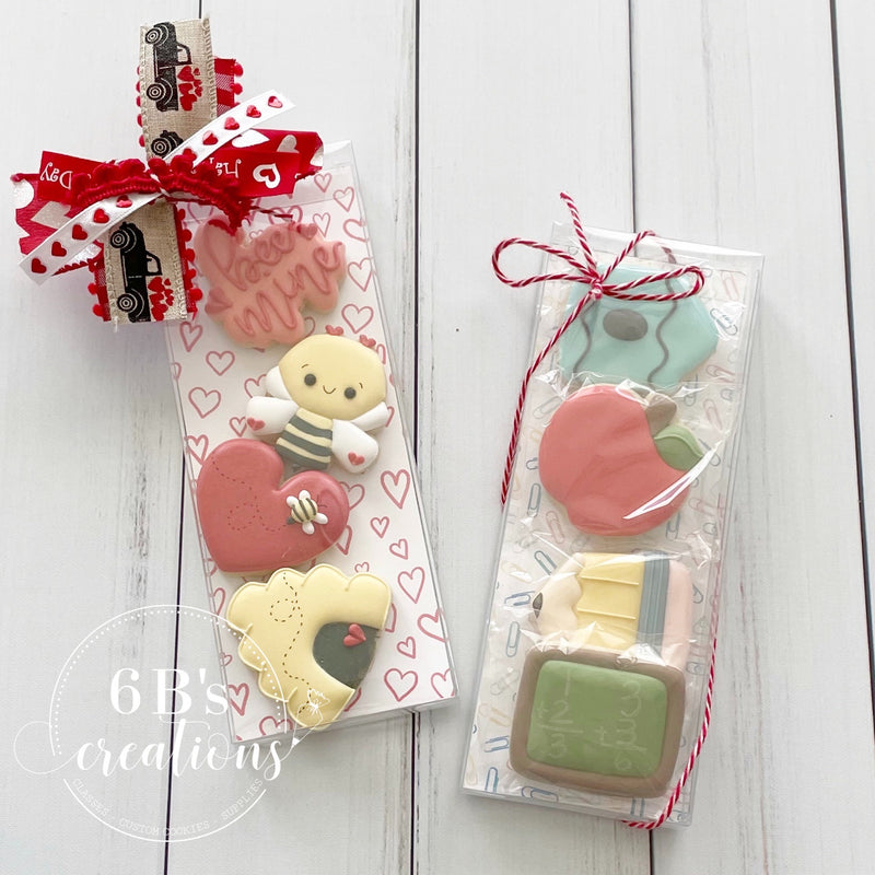 3" X 8" X 3/4" Clear Cookie Box - Set of 25