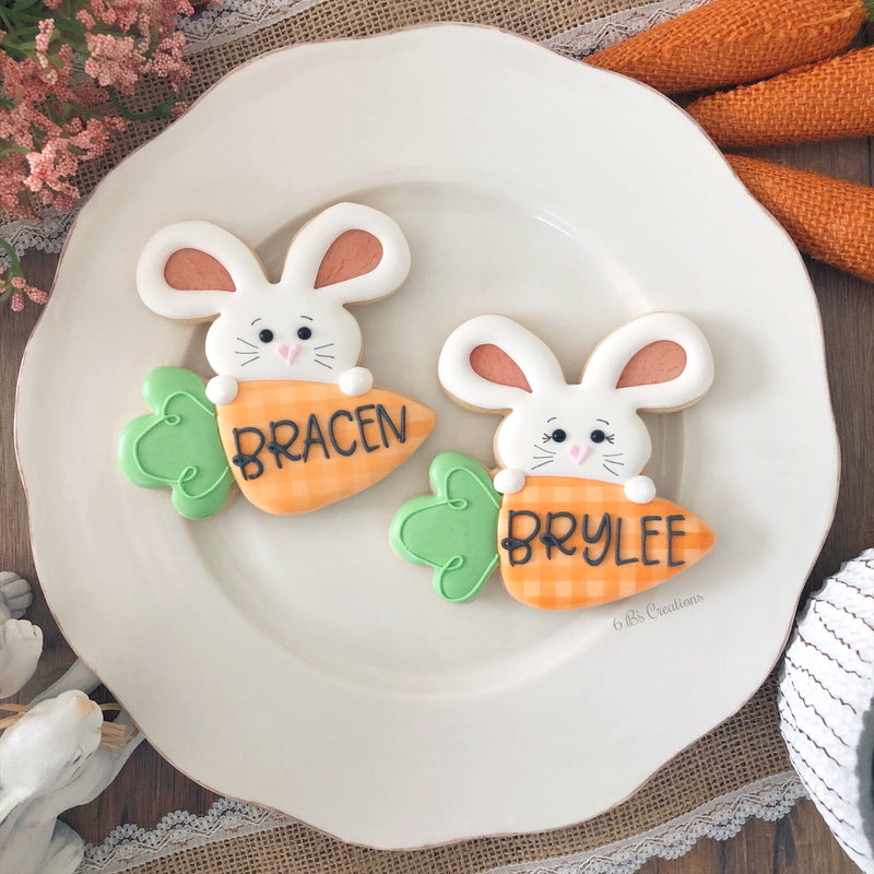 Personalized Bunny Cookies