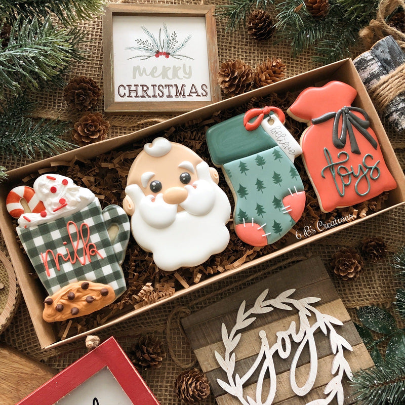 Christmas 4 Cookie Boxed Sets - Santa