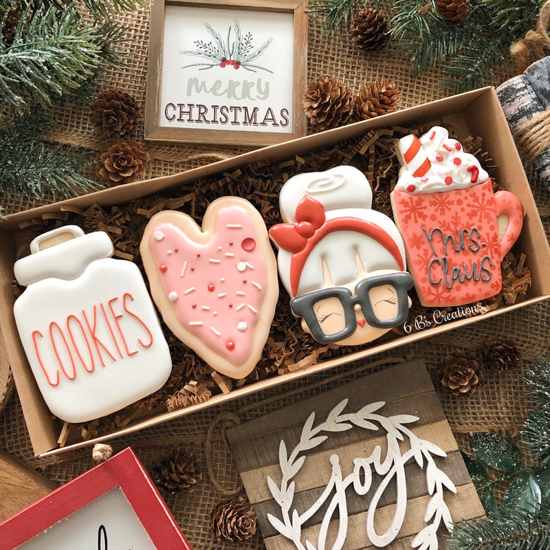 Christmas 4 Cookie Boxed Sets - Mrs. Claus