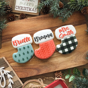 Christmas Individual Personalized Stocking Cookie