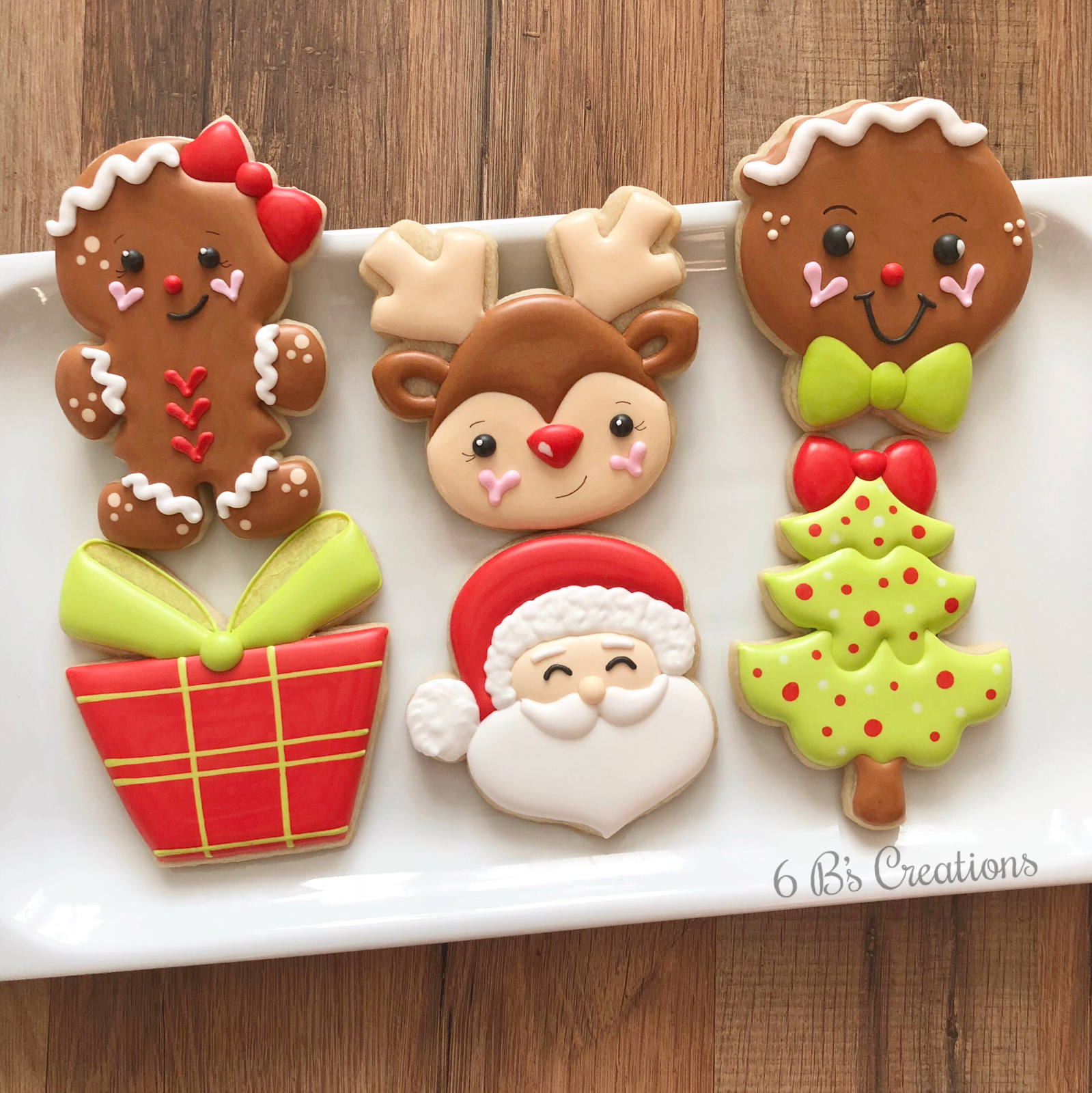 6 B's Creations Holiday Set of 5 Cookie Cutters